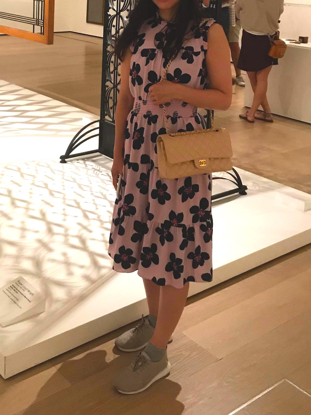 「summer、大人かわいい、お出かけコーデ、淡色女子、デート、デートスタイル（WOMEN）、休日コーデ、きれいめカジュアル」｜「kate spade new yorkのアイテム（ワンピース、ピンク系）」を使った、ききさん（レディース・158cm）の夏コーディネートの1枚目の写真