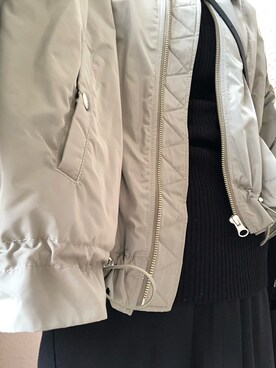 「MOUSSY（マウジー）のアイテム（MA-1）」を使った、mさん（レディース・164cm）の冬コーディネート