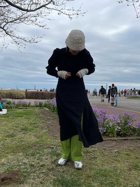 「UNDERCONTROL（アンダーコントロール）のアイテム（帽子）」を使った、vuvさん（レディース・159cm）の春コーディネート