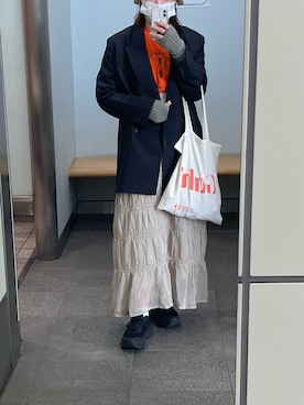 「H&M（エイチ・アンド・エム）のアイテム（テーラードジャケット）」を使った、vuvさん（レディース・159cm）の春コーディネート