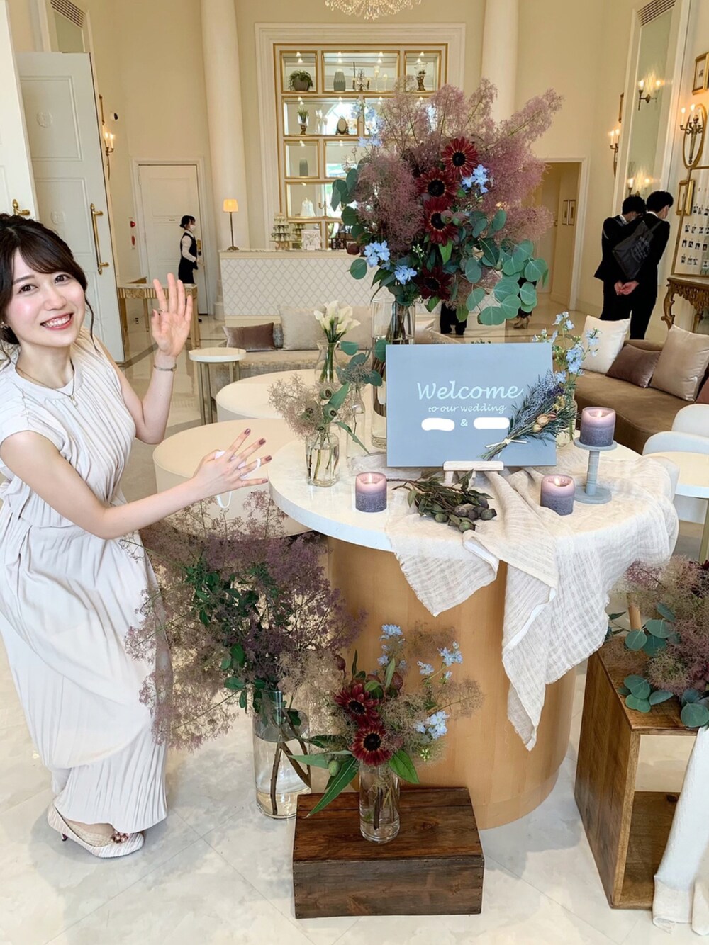 「L'Or、楫真梨子、結婚式、ドレス、ワンピース、骨格ストレート」｜「eteのアイテム（アナログ腕時計、ゴールド系）」を使った、あっこり❁さん（レディース・164cm）の夏コーディネートの1枚目の写真