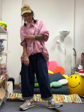 「oversize」｜LoMeiさん（レディース・157cm）の春コーディネート