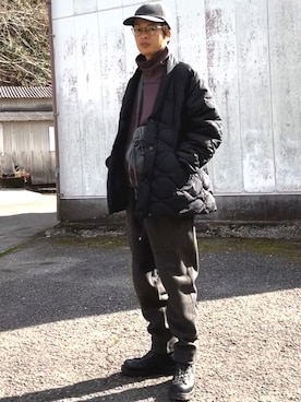 「新星WEARISTAにエントリー」｜「アイテム（その他アウター）」を使った、okarajapanさん（メンズ・170cm）の冬コーディネート