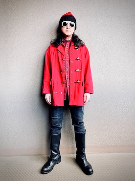 「アイテム（ニットキャップ/ビーニー）」を使った、YasushiImanishiさん（メンズ・168cm）の秋コーディネート