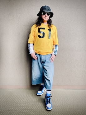 「Lee（リー）のアイテム」を使った、Yasunishi69さん（メンズ・168cm）の夏コーディネート