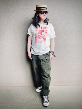 「HTC（エイチティーシー）のアイテム」を使った、Yasunishi69さん（メンズ・168cm）の夏コーディネート