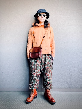 「アイテム（帽子）」を使った、YasushiImanishiさん（メンズ・168cm）の秋コーディネート