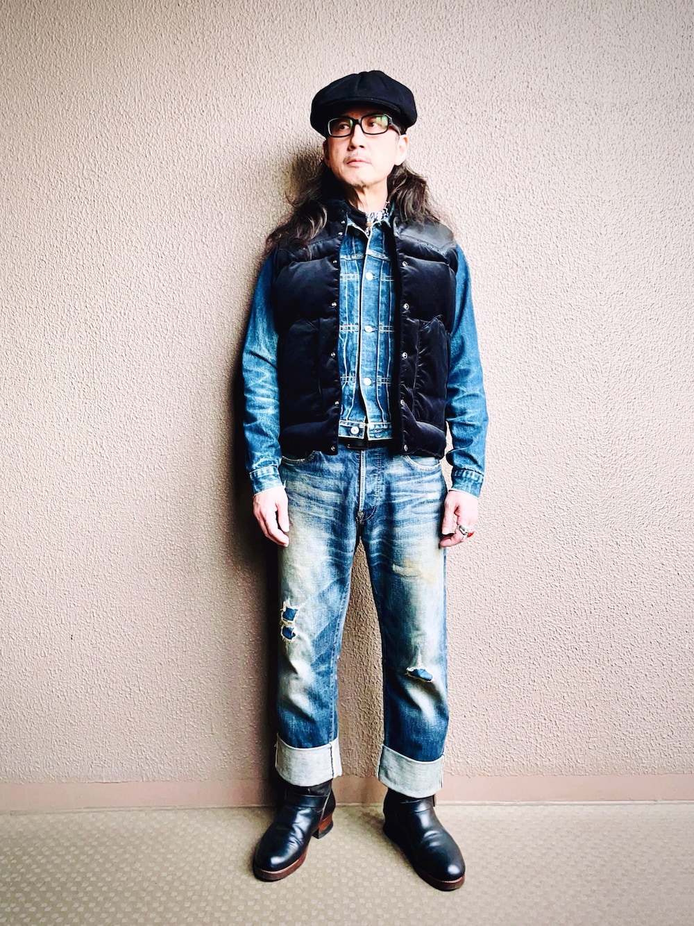 Yasunishi69｜MONKEY TIMEのダウンベストを使ったコーディネート - WEAR