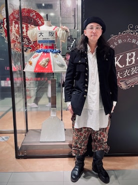 「EVISU（エヴィス）のアイテム」を使った、Yasunishi69さん（メンズ・168cm）の冬コーディネート