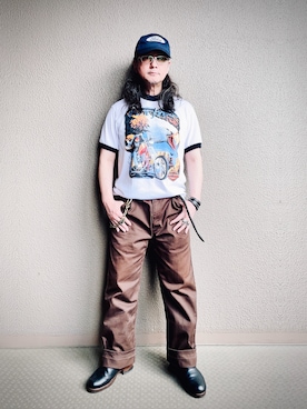 「アイテム（バングル/リストバンド）」を使った、YasushiImanishiさん（メンズ・168cm）の秋コーディネート