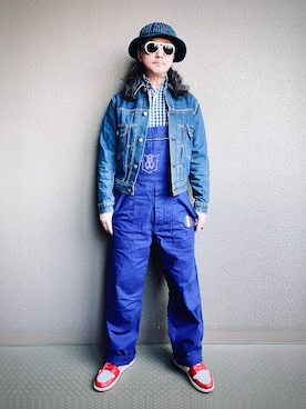「Johnbull（ジョンブル）の2ndタイプデニムジャケット（デニムジャケット、ブルー系）」を使った、Yasunishi69さん（メンズ・168cm）の春コーディネート
