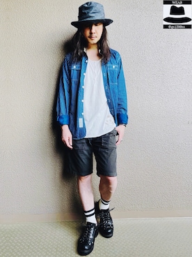 「nonnative（ノンネイティブ）のアイテム（カーゴパンツ）」を使った、YasushiImanishiさん（メンズ・168cm）の夏コーディネート