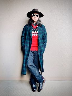 「アイテム（チノパンツ）」を使った、Yasunishi69さん（メンズ・167cm）の冬コーディネート