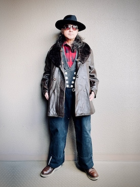 「アイテム（リング）」を使った、Yasunishi69さん（メンズ・168cm）の冬コーディネート