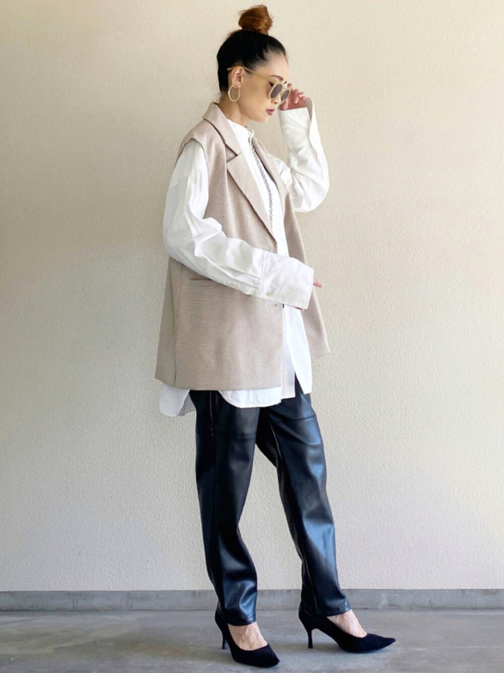 ◎STORY 5月号＆Spring 6月号掲載：フェイクレザーパンツ【MAISON