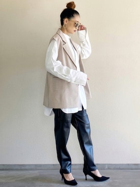 「アイテム（財布）」を使った、Yukieさん（レディース・166cm）の秋コーディネート