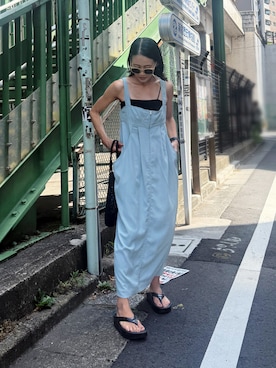 「OOFOS（ウーフォス）のアイテム」を使った、Yukieさん（骨格ナチュラル・レディース・166cm）の夏コーディネート