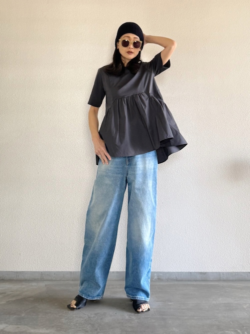ペプラム切替ドッキングトップス（Tシャツ/カットソー）｜OPAQUE