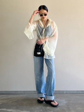「OOFOS（ウーフォス）のアイテム」を使った、Yukieさん（骨格ナチュラル・レディース・166cm）の夏コーディネート