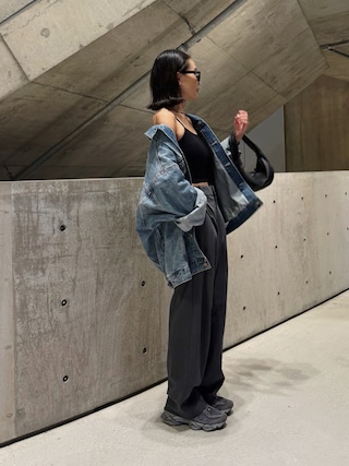 「Ungrid(アングリッド)のビッグシルエットデニムジャケット(デニムジャケット)」を使った、Yukieさん(レディース・166cm)の秋コーディネート