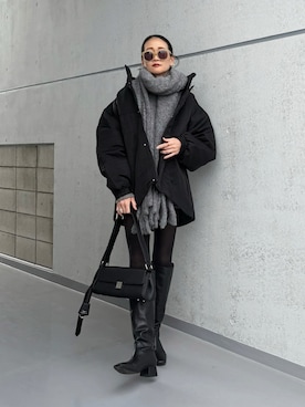 「アイテム（ブルゾン）」を使った、Yukieさん（レディース・166cm）の冬コーディネート