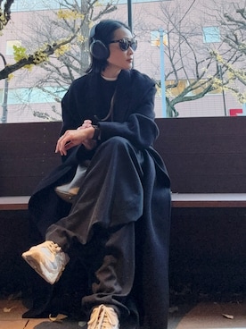 「アイテム（チェスターコート）」を使った、Yukieさん（レディース・166cm）の冬コーディネート