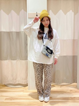 「Samansa Mos2 blue」｜「アイテム（ニットキャップ/ビーニー）」を使った、taira 🧸さん（レディース・163cm）の秋コーディネート