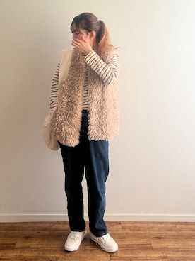 「OMNES（オムネス）のアイテム（トップス）」を使った、anmiさん（レディース・156cm）の春コーディネート