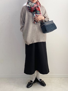 「chiiiibag」｜「アイテム（その他シューズ）」を使った、anmiさん（レディース・156cm）の冬コーディネート