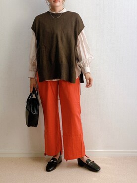 「rectangle（レクタングル）のアイテム（パンツ）」を使った、anmiさん（レディース・156cm）の夏コーディネート