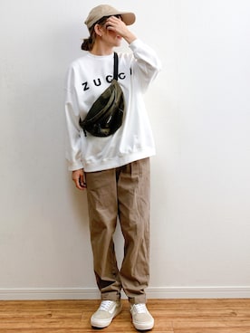 「Lee（リー）のアイテム（ボディバッグ/ウエストポーチ）」を使った、anmiさん（レディース・156cm）の秋コーディネート