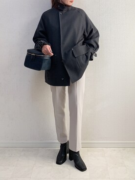 「MACKINTOSH PHILOSOPHY（ﾏｯｷﾝﾄｯｼｭ ﾌｨﾛｿﾌｨｰ）のアイテム（ブルゾン）」を使った、anmiさん（レディース・156cm）の冬コーディネート
