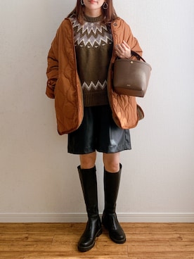 「rectangle by ryon（レクタングルバイリョン）のアイテム（トップス）」を使った、anmiさん（レディース・156cm）の秋コーディネート