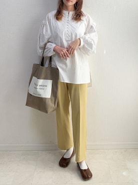 「rectangle（レクタングル）のアイテム（パンツ）」を使った、anmiさん（レディース・156cm）の冬コーディネート