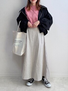 「Crisp」｜「アイテム（ブルゾン）」を使った、anmiさん（レディース・156cm）の春コーディネート