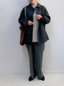 「FUDGE」｜「アイテム（ブルゾン）」を使った、anmiさん（レディース・156cm）の冬コーディネート