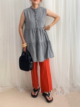 「RECTANGLE」｜「アイテム（ワンピース/ドレス）」を使った、anmiさん（レディース・156cm）の夏コーディネート