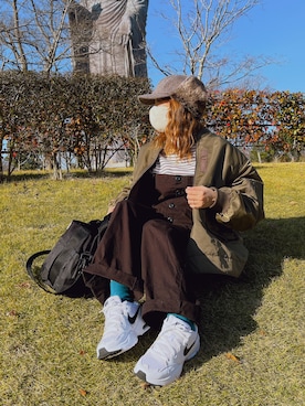 「双子コーデ」｜「アイテム（オールインワン・サロペット）」を使った、anmiさん（レディース・156cm）の冬コーディネート