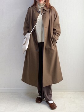 「MACKINTOSH PHILOSOPHY（ﾏｯｷﾝﾄｯｼｭ ﾌｨﾛｿﾌｨｰ）のアイテム（その他アウター）」を使った、anmiさん（レディース・156cm）の冬コーディネート