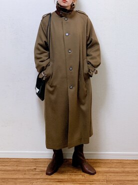 「MACKINTOSH PHILOSOPHY（ﾏｯｷﾝﾄｯｼｭ ﾌｨﾛｿﾌｨｰ）のアイテム（その他アウター）」を使った、anmiさん（レディース・156cm）の冬コーディネート