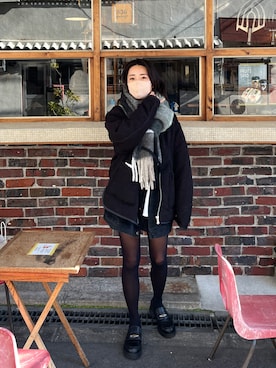 「TODAYFUL（トゥデイフル）のアイテム（ブルゾン）」を使った、yuuuukaさん（レディース・158cm）の冬コーディネート