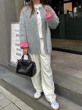「KOBE LETTUCE（コウベレタス）のアイテム（パンツ）」を使った、神戸レタスさん（レディース・160cm）の春コーディネート