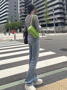 「KOBE LETTUCE（コウベレタス）のアイテム（ニット/セーター）」を使った、神戸レタスさん（レディース・162cm）の夏コーディネート