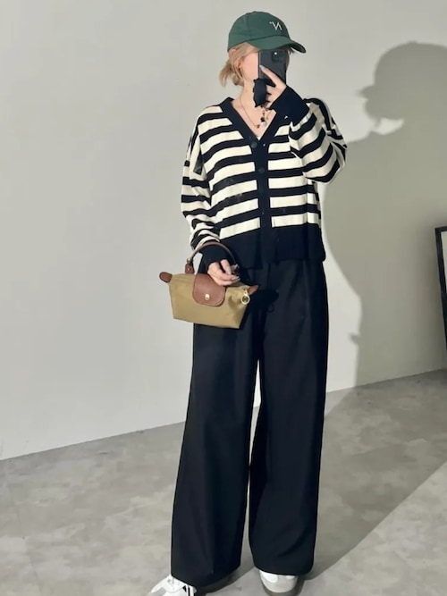 大人気♡♡Lig. リグドット♡低身長♡新品♡ワイドカーゴパンツ♡ブラック♡♡ SINSS（シンス）の「Tech nylon wide cargo shorts / テックナイロン