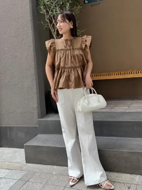 のびのびストレッチセンターラインマタニティパンツ（マタニティ