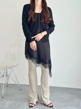 「KOBE LETTUCE（コウベレタス）のアイテム」を使った、神戸レタスさん（レディース・158cm）の春コーディネート