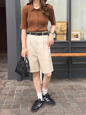 「KOBE LETTUCE（コウベレタス）のアイテム（ニット/セーター）」を使った、神戸レタスさん（レディース・152cm）の夏コーディネート