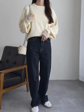 「KOBE LETTUCE（コウベレタス）のアイテム」を使った、神戸レタスさん（レディース・158cm）の冬コーディネート