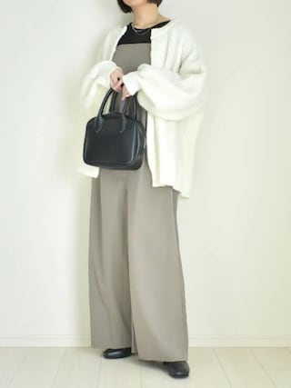 「KOBE LETTUCE(コウベレタス)のハイネックレースシアートップス(シャツ/ブラウス)」を使った、神戸レタスさん(レディース・155cm)の秋コーディネート