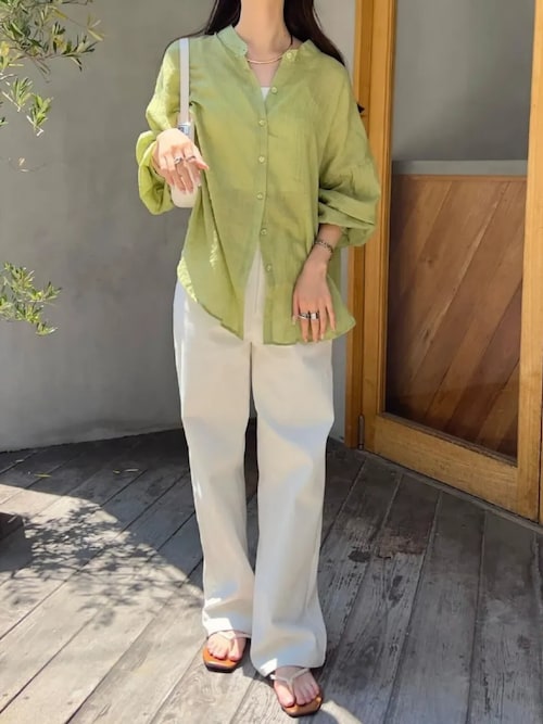 セール】[ 岡部あゆみさんコラボ ]ワイドストレートデニムパンツ